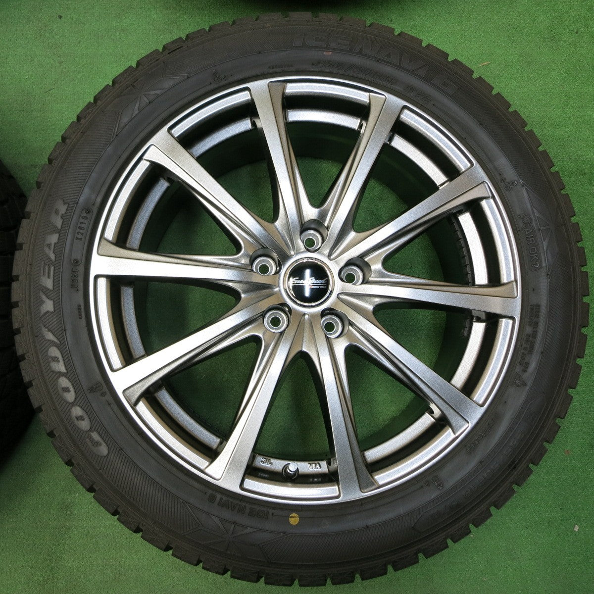 *送料無料* バリ溝！キレイ！9.5分以上★スタッドレス 235/50R18 グッドイヤー アイスナビ6 EuroSpeed MANARAY SPORT 18インチ PCD114.3/5H★4050811イス