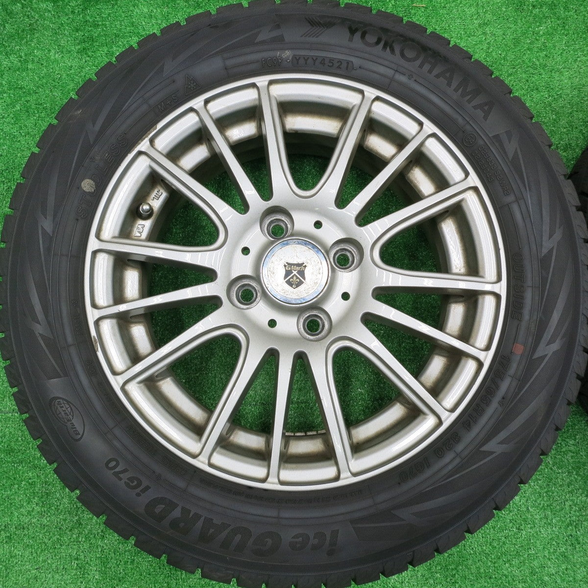 *送料無料* バリ溝！21年！9.5分★スタッドレス 175/65R14 ヨコハマ アイスガード iG70 GMach 14インチ PCD100/4H★4072703HAス