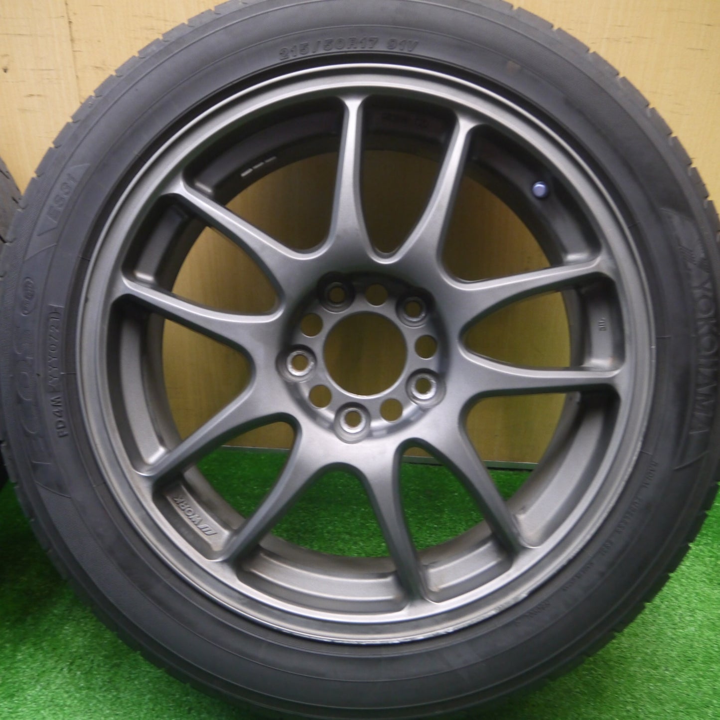 *送料無料* バリ溝！21年！8.5分★WORK EMOTION CR KAI 215/50R17 ヨコハマ エコス ES31 ブリヂストン ネクストリー エコピア ワーク PCD114.3/5H★4090906Hノ