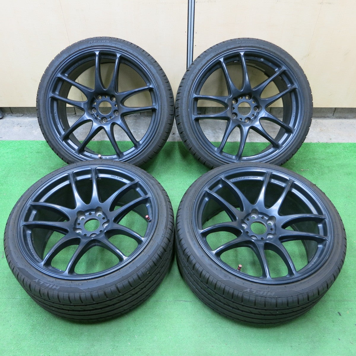 *送料無料* バリ溝！23年！キレイ！9.5分★WORK EMOTION EMT-Kiwami 225/35R19 235/35R19 ハイフライ HF805 ワーク 極 PCD114.3/5H★4062101ナノ