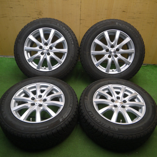 *送料無料* バリ溝！22年！キレイ！9分★プリウス等 195/65R15 スタッドレス ミシュラン X-ICE SNOW ravrion RS01 ラブリオン PCD100/5H★4032701Hス