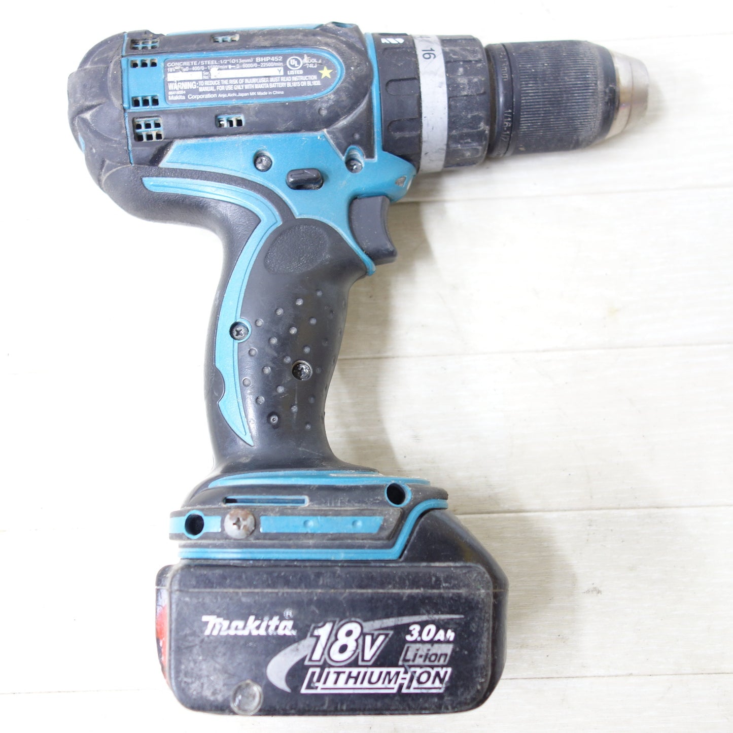 [送料無料] ◆makita マキタ 充電式ドライバドリル BHP452 18V バッテリー付き 電動工具◆