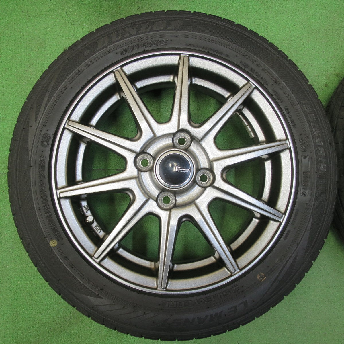 *送料無料* キレイ！21年★スタッドレス 155/65R14 ダンロップ LE MANS V VEMOTION Vエモーション ルマン5 14インチ PCD100/4H★4090801イノ