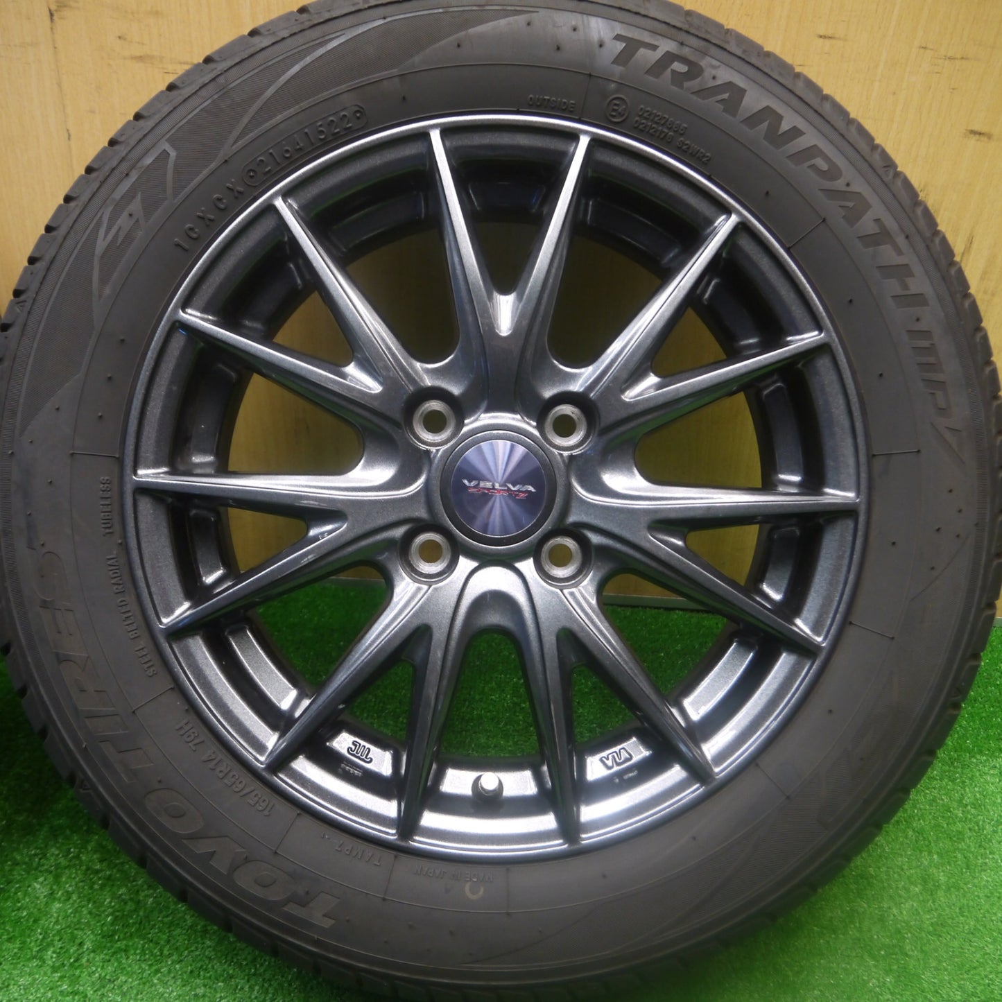 *送料無料* キレイ！22年★165/65R14 トーヨー トランパス MP7 VELVA SPORTZ ヴェルヴァ 14インチ PCD100/4H★4082702Hノ