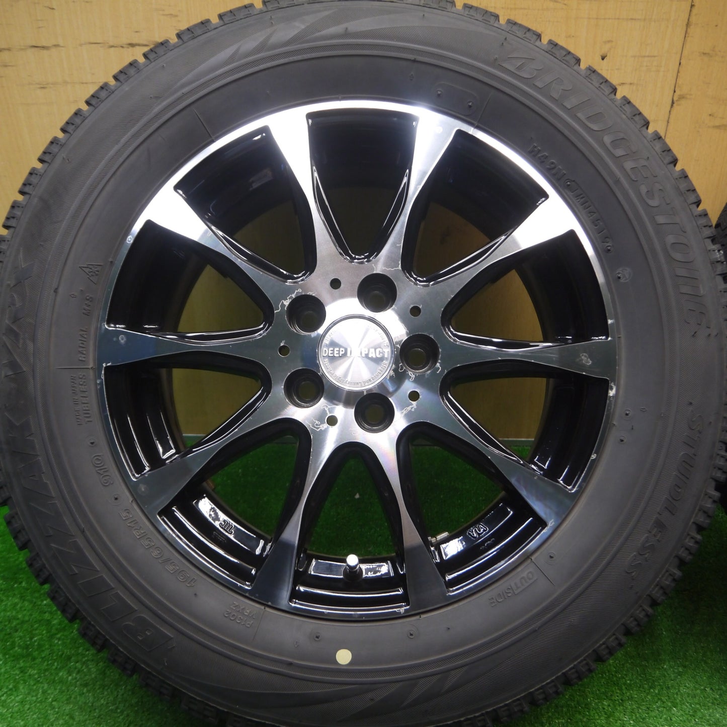 [送料無料] 4本価格★プリウス等 195/65R15 スタッドレス ブリヂストン ブリザック VRX DEEP IMPACT WZ-8 ディープインパクト PCD100/5H★4100203Hス