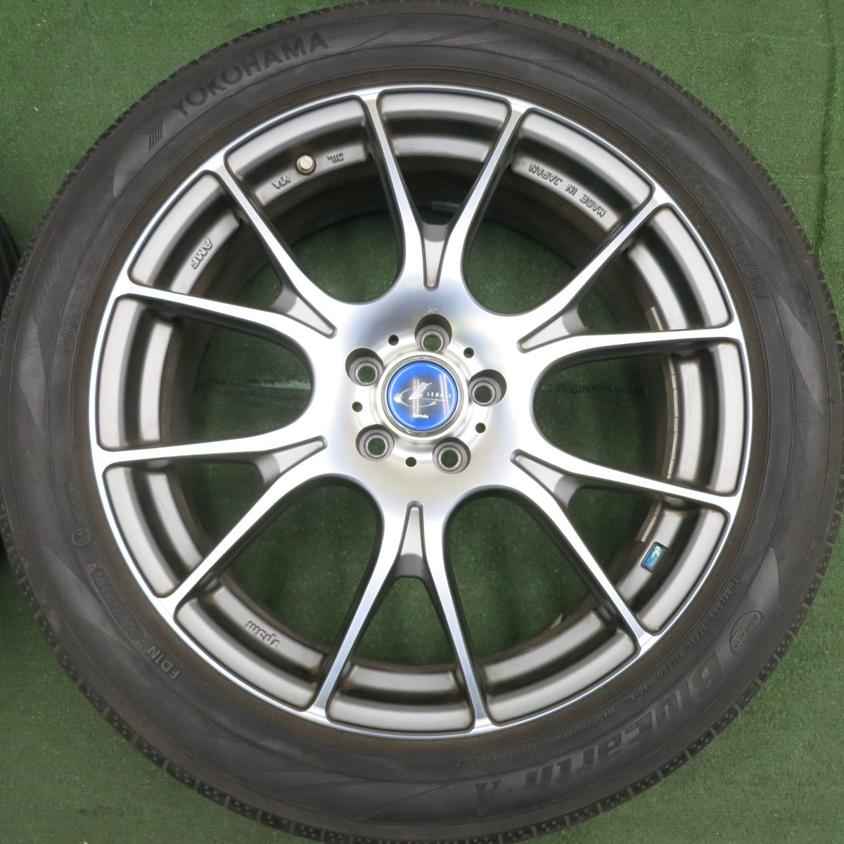 *送料無料* 4本価格★フォレスター等 LEONIS AMF 225/50R18 ヨコハマ BluEarth-A レオニス PCD100/5H★4070501HAノ