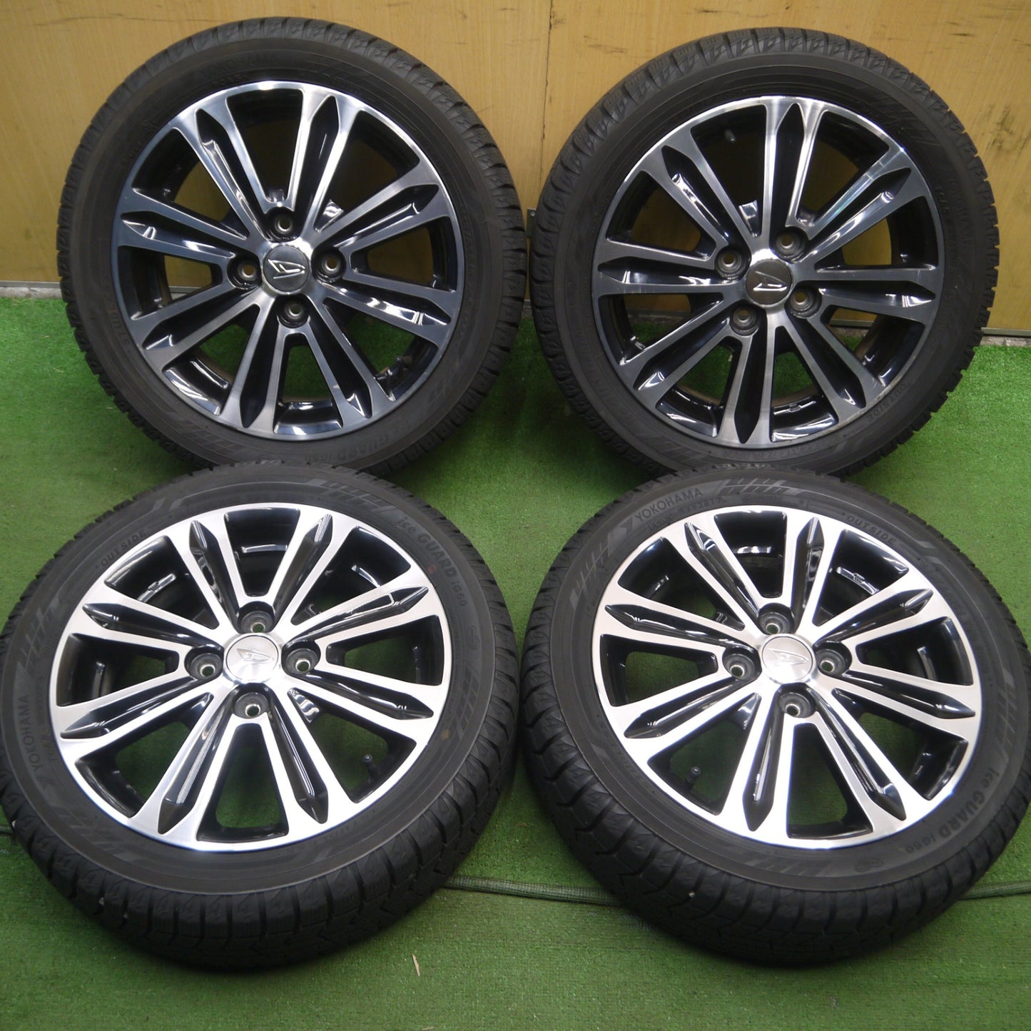 *送料無料* バリ溝！9分★ダイハツ LA600S タント カスタム 純正 165/55R15 スタッドレス ヨコハマ アイスガード iG60 PCD100/4H★4032606Hス