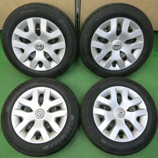 *送料無料* バリ溝！22年！綺麗！9.5分★日産 ジューク 純正 スチール 205/60R16 グッドイヤー イーグル RVF ECO 16インチ PCD114.3/5H★4041305イノ