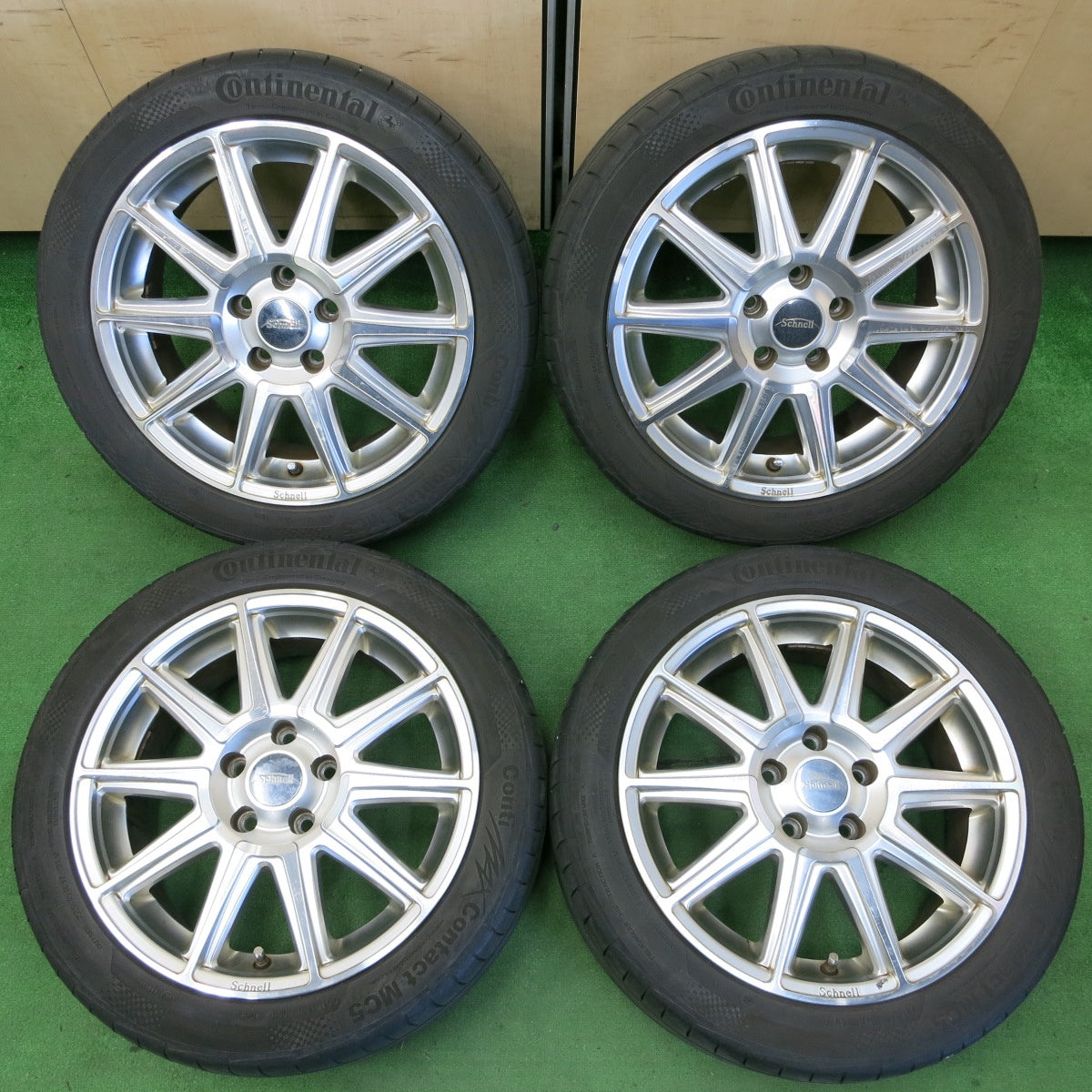 *送料無料* 4本価格★ワーゲン 等 Schnell 225/45R17 コンチネンタル コンチマックス コンタクト MC5 シュネル 17インチ PCD112/5H★4051401イノ