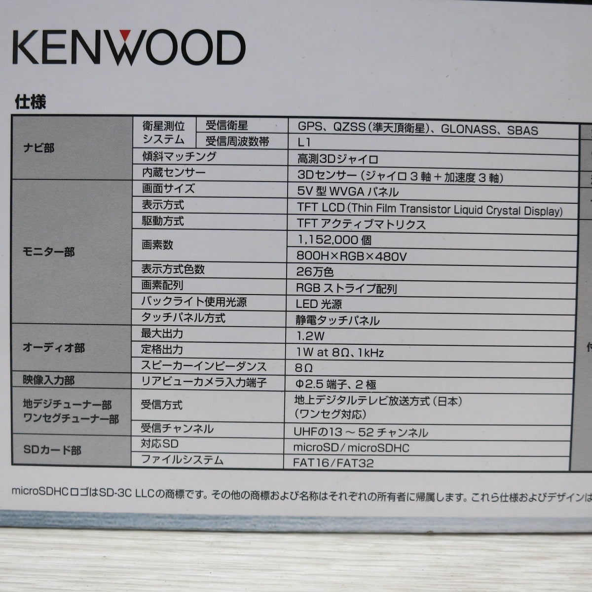 送料無料] ◇KENWOOD ケンウッド ポータブルナビ EZ-550