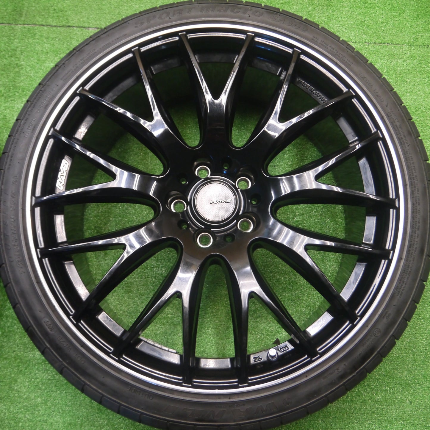 *送料無料* バリ溝！22年！キレイ！8.5分★RAYS HOMURA 2X9 245/35R20 ワンリ SPORT macro SA302 2×9 レイズ ホムラ PCD114.3/5H★4090405Hノ