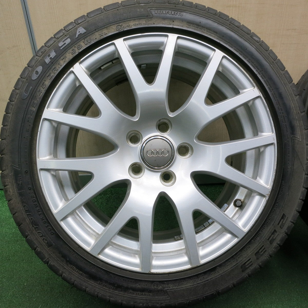 *送料無料* バリ溝！9.5分★アウディ TT 純正 245/45R17 コルサ 2233 ブリヂストン プレイズ PX 17インチ PCD112/5H★4042701HAノ