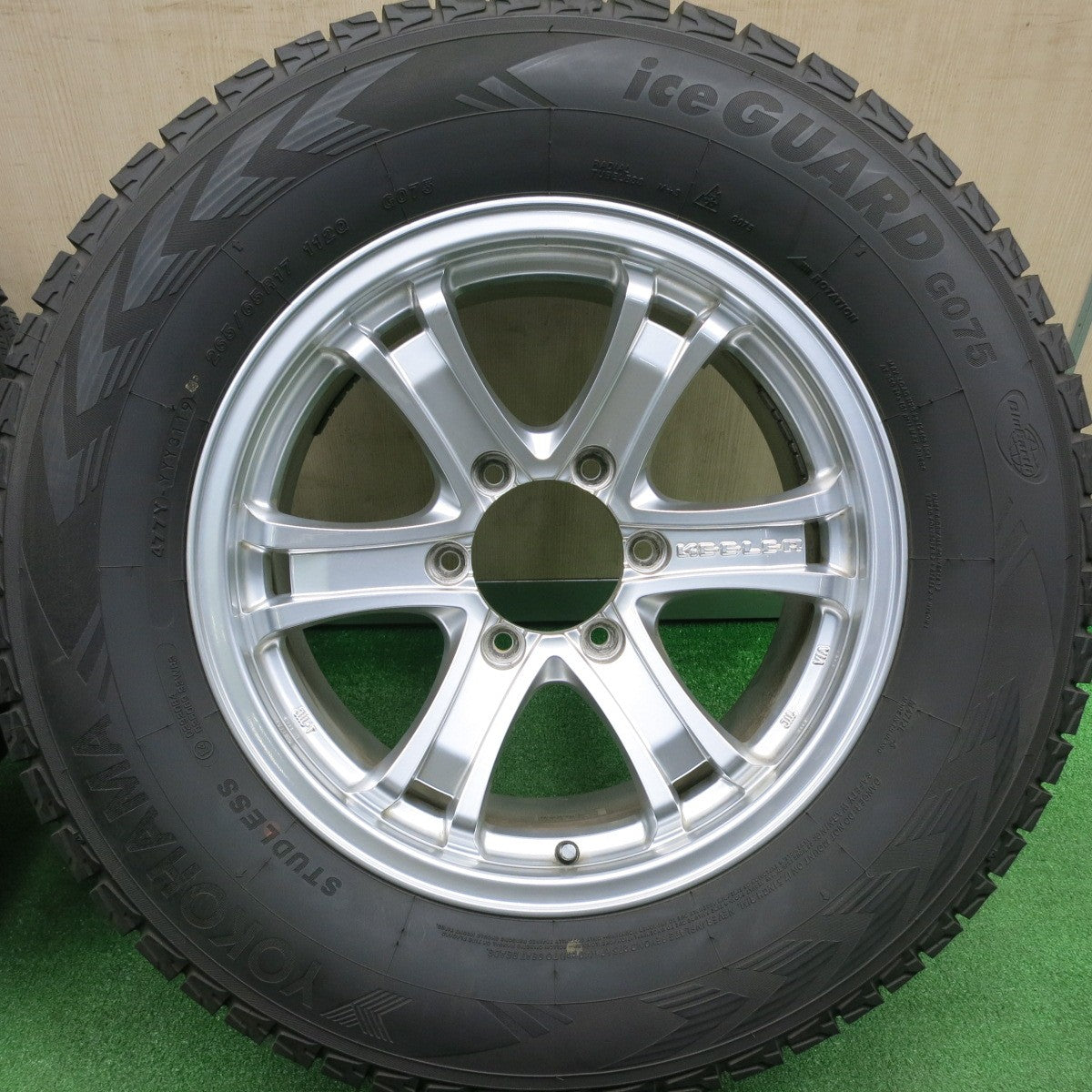 [送料無料] キレイ★スタッドレス  KEELER 265/65R17 ヨコハマ アイスガード G075 キーラー 17インチ PCD139.7/6H★4112508TNス