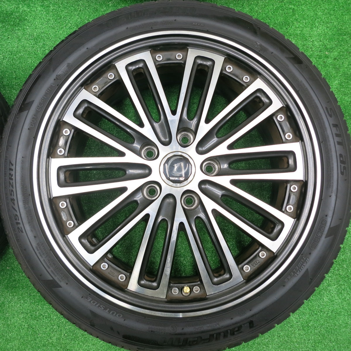 *送料無料* バリ溝！9.5分★215/45R17 ラウフェン S FIT as WREST ヴァレスト 17インチ PCD114.3/5H★4073002HAノ