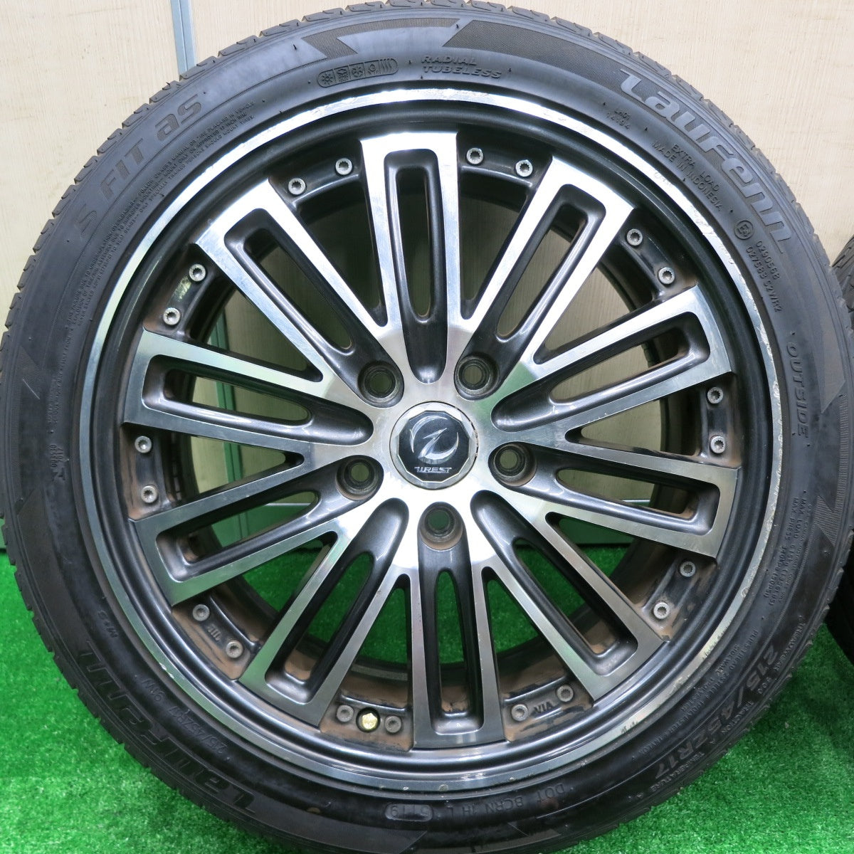 *送料無料* バリ溝！9.5分★215/45R17 ラウフェン S FIT as WREST ヴァレスト 17インチ PCD114.3/5H★4073002HAノ