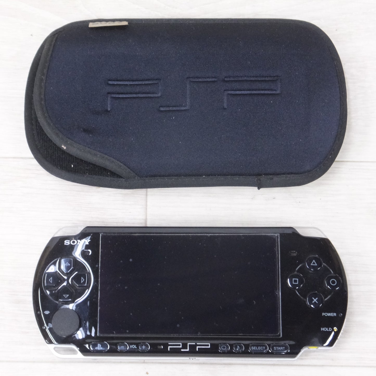 [送料無料] 付属品付き◆SONY Playstation Portable PSP 黒 PSP-3000 モンスターハンター サード カセット バッテリー 付き プレイステーション ポータブル◆