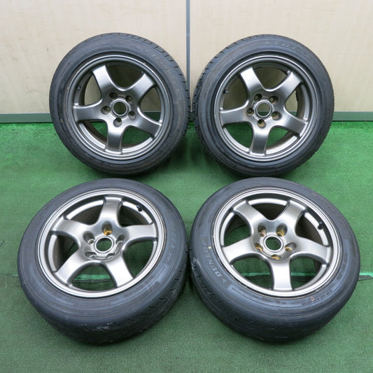 *送料無料* バリ溝！21年！9.5分★日産 スカイライン GT-R BNR32 純正 205/50R16 ダンロップ ディレッツァ Z2 16インチ PCD114.3/5H★4032605TNノ