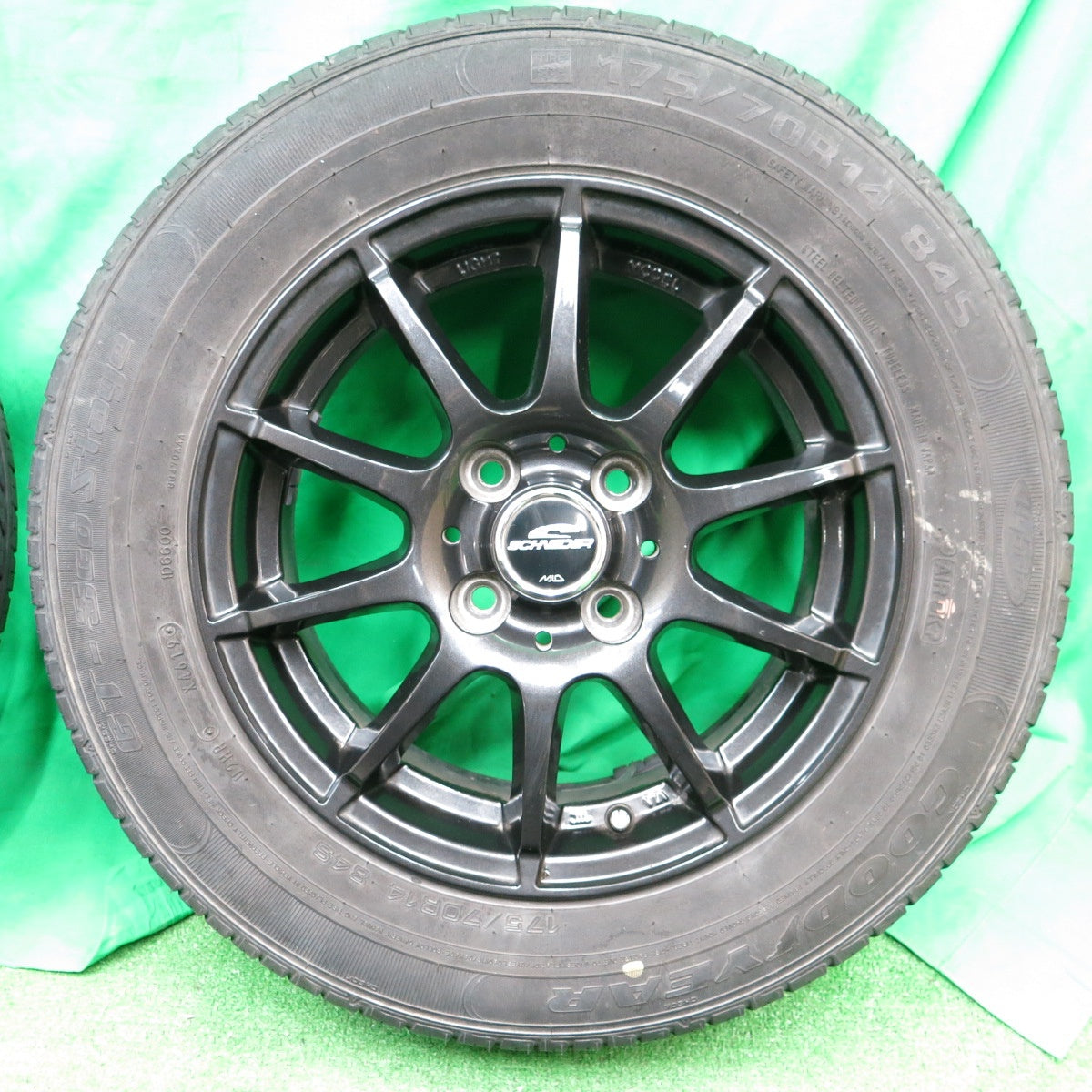 *送料無料* 4本価格★175/70R14 グッドイヤー GT-Eco Stage SCHNEIDER MiD シュナイダー 14インチ PCD100/4H★4042604ナノ