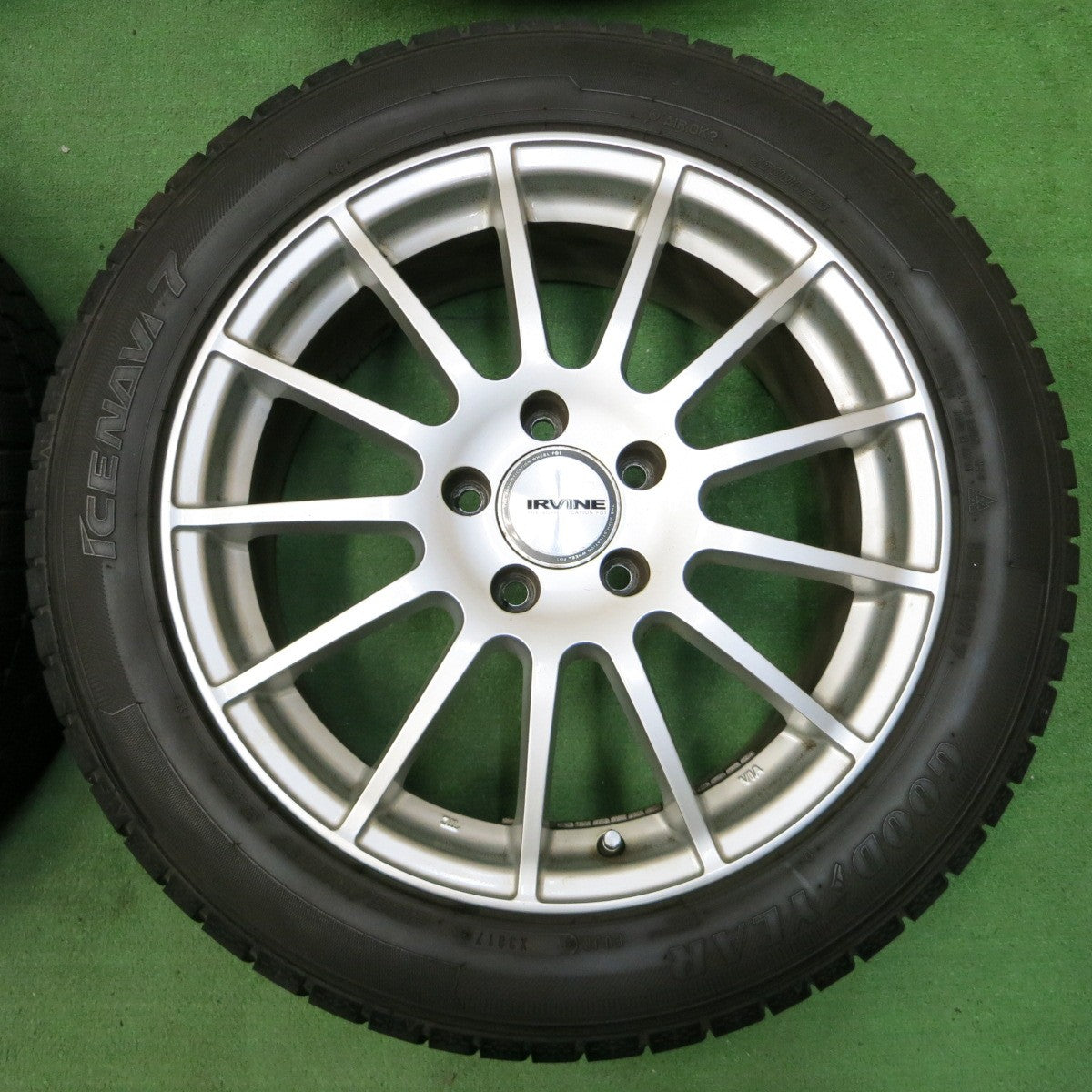 *送料無料* 4本価格★ベンツ等 IRVINE 225/50R17 スタッドレス グッドイヤー アイスナビ7 アーヴィン 17インチ PCD112/5H★4052309イス