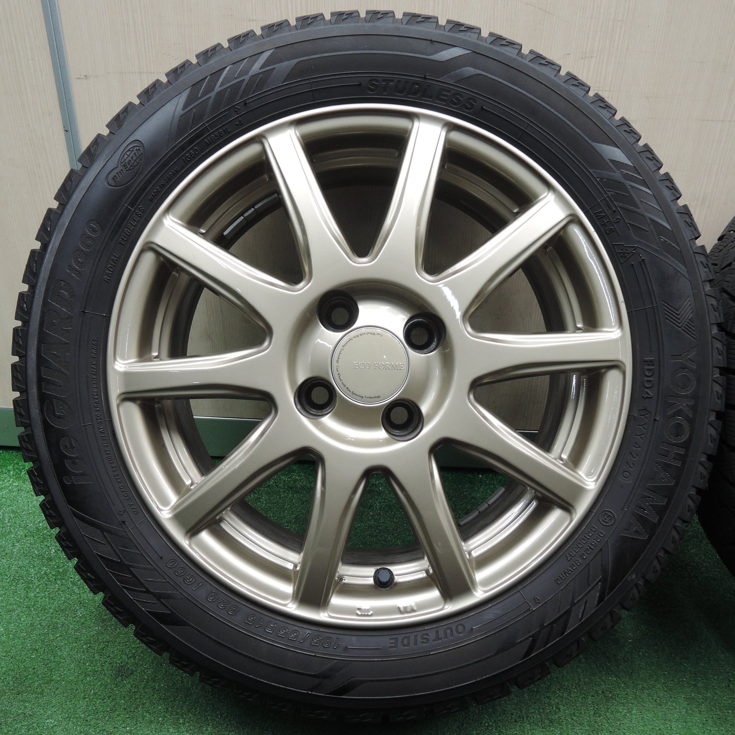 *送料無料* バリ溝！20年！キレイ！9.5分★スタッドレス 185/55R15 ヨコハマ アイスガード iG60 ECO FORME エコフォルム 15インチ PCD98/4H★3121803TNス