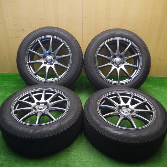 [送料無料] バリ溝!22年!キレイ！8.5分★スタッドレス 225/60R18 ピレリ アイスゼロ アシンメトリコ SPORT ABELIA スポルトアベリア 18インチ PCD114.3/5H★4100106Hス