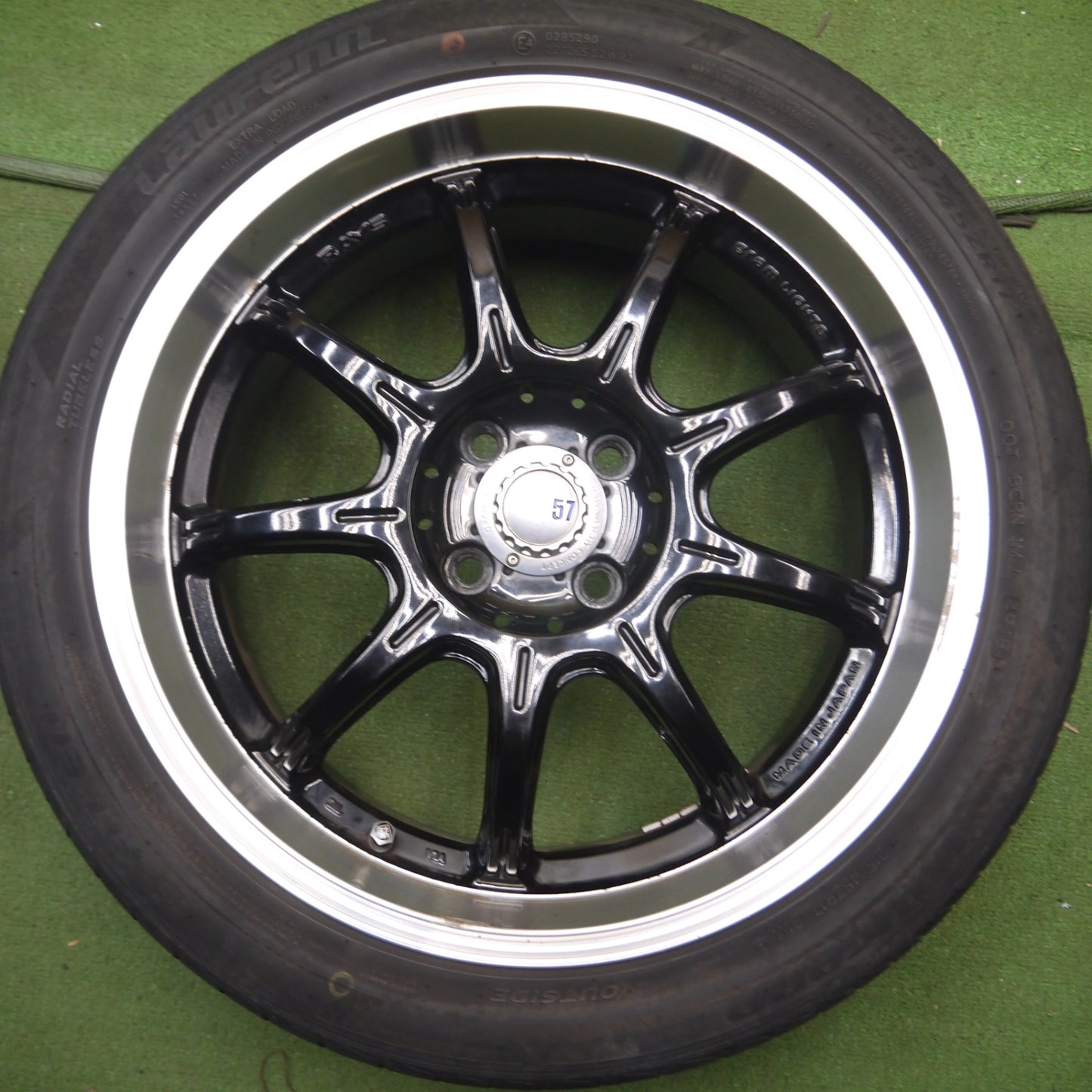 *送料無料* 4本価格★RAYS gram LIGHTS 57Gainer 215/45R17 ラウフェン S FIT EQ レイズ グラムライツ 17インチ PCD100/4H★4042312Hノ