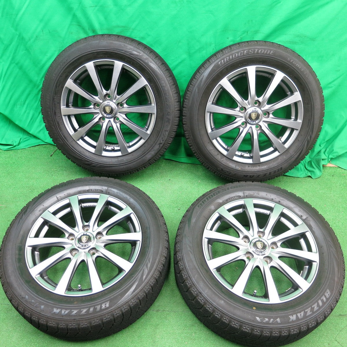 *送料無料* バリ溝！キレイ！8.5分★スタッドレス 205/60R16 ブリヂストン ブリザック VRX MANARAY SPORT マナレイスポーツ PCD114.3/5H★4042210ナス