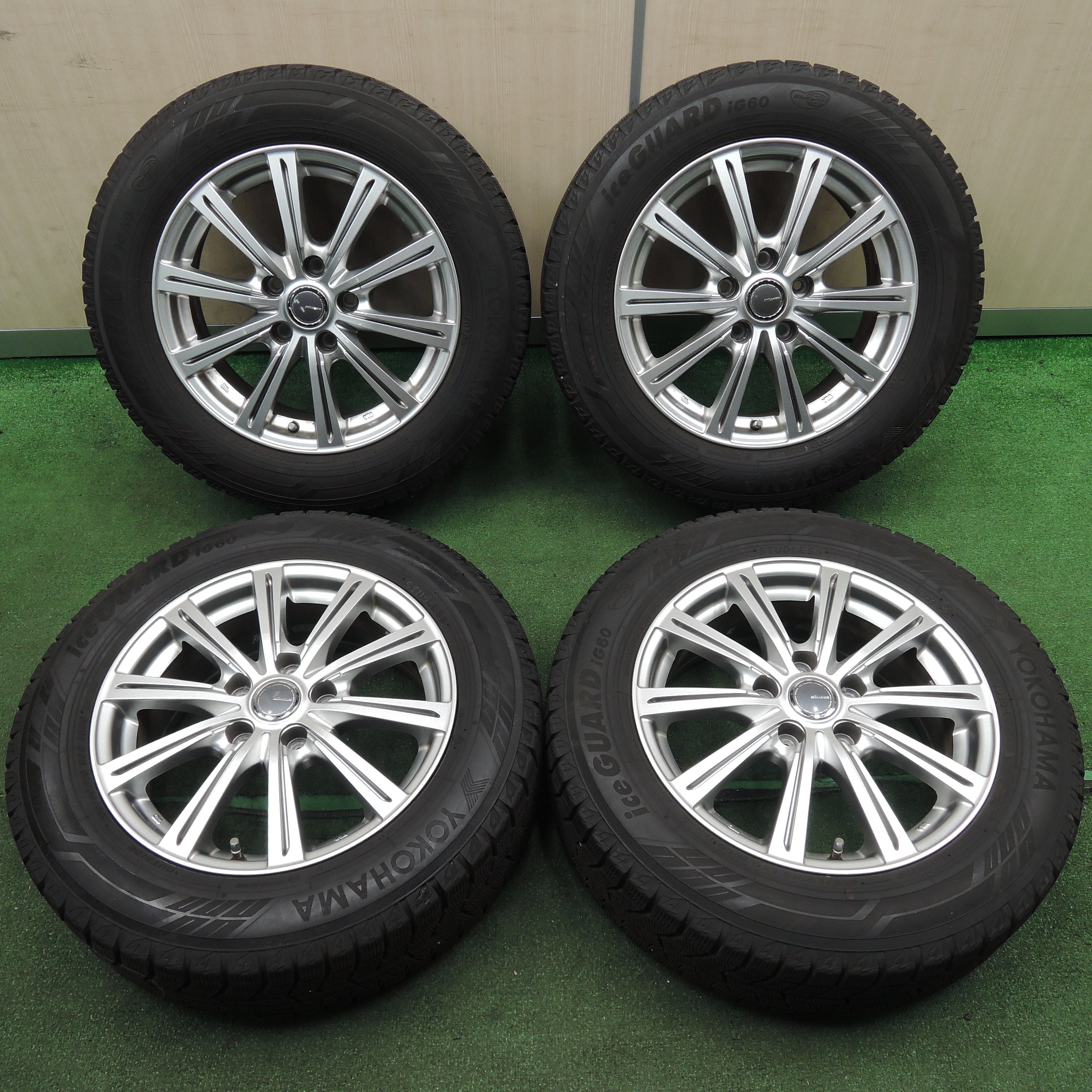 *送料無料*バリ溝！キレイ！9.5分★スタッドレス 205/60R16 ヨコハマ アイスガード iG60 MiLLOUS ミルアス 16インチ  PCD114.3/5H★4011409TNス