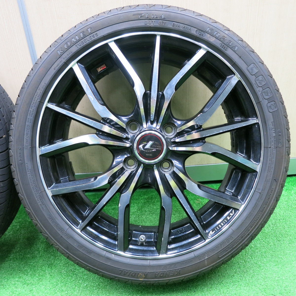 [送料無料] 超バリ溝！24年！ほぼ10分★165/50R16 LEONIS LV ケンダ ラジアル KOMET プラス KR23A レオニス 16インチ PCD100/4H★4100505NJノ