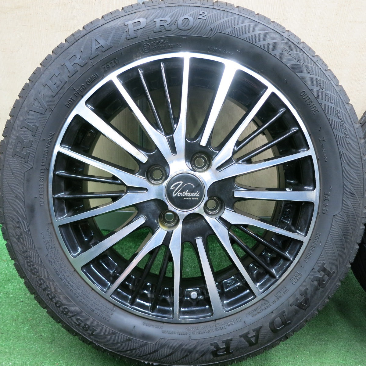 *送料無料* バリ溝！21年！9.5分★185/60R15 レーダー RIVERA PRO2 Verthandi ヴェルザンディ ヴェルサンディ PCD100/4H★4070504HAノ