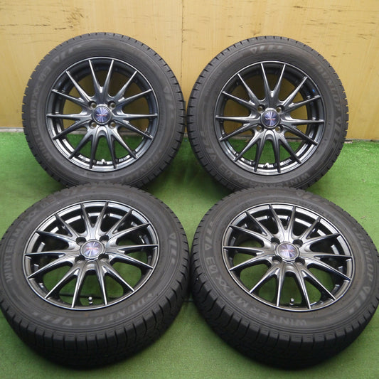 *送料無料* バリ溝！21年！キレイ！ほぼ10分★スタッドレス 185/60R15 ダンロップ ウインターマックス03 VELVA SPORTZ ヴェルヴァ 15インチ PCD100/4H★4040909Hス