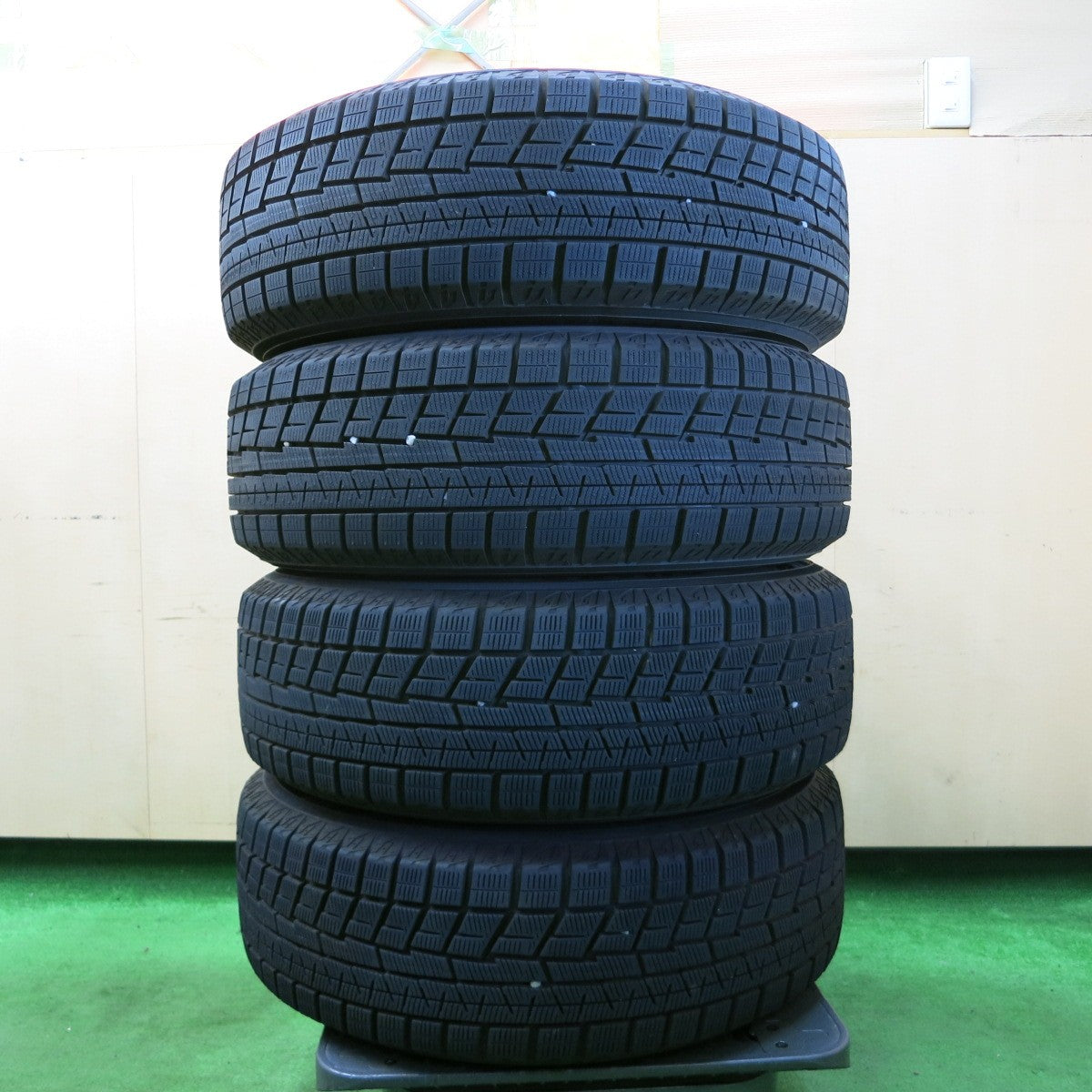 *送料無料* バリ溝！23年！ほぼ10分★スタッドレス G.speed 195/65R15 ヨコハマ アイスガード iG60 G.スピード 15インチ PCD114.3/5H★4061002ナス