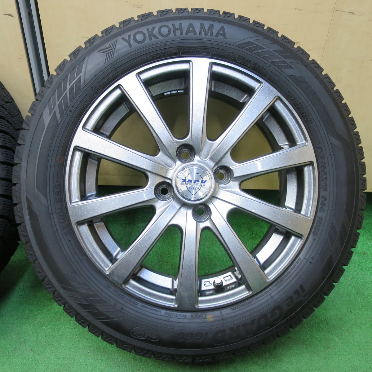 *送料無料* バリ溝！20年！キレイ！9.5分以上★スタッドレス 175/65R15 ヨコハマ アイスガード iG60 ZACK JP-110 MONZA ザック PCD100/4H★4082707イス