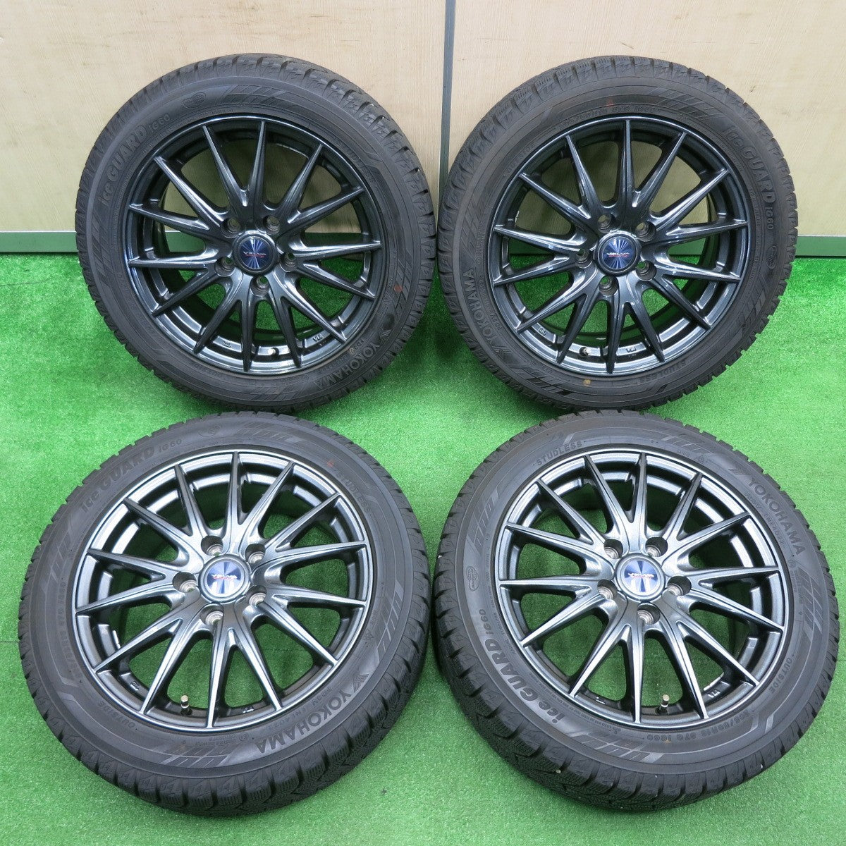 [送料無料] バリ溝！22年！キレイ！9.5分以上★スタッドレス 205/50R16 ヨコハマ アイスガード iG60 VELVA SPORTZ ヴェルヴァ 16インチ PCD114.3/5H★4120508TNス