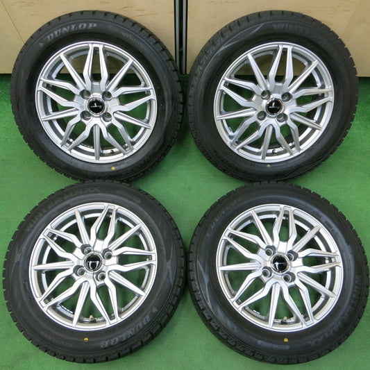 *送料無料* バリ溝！21年！キレイ！9.5分以上★スタッドレス 185/60R15 ダンロップ ウインターマックス WM02 AZANE JL 15インチ PCD100/4H★4052711イス