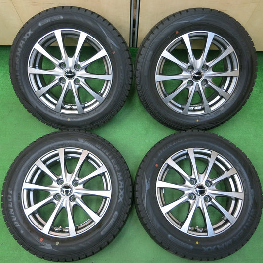 *送料無料* バリ溝！20年！綺麗！9.5分★スタッドレス 185/65R15 ダンロップ ウインターマックス WM02 Exceeder エクシーダー 15インチ PCD100/4H★4042501イス