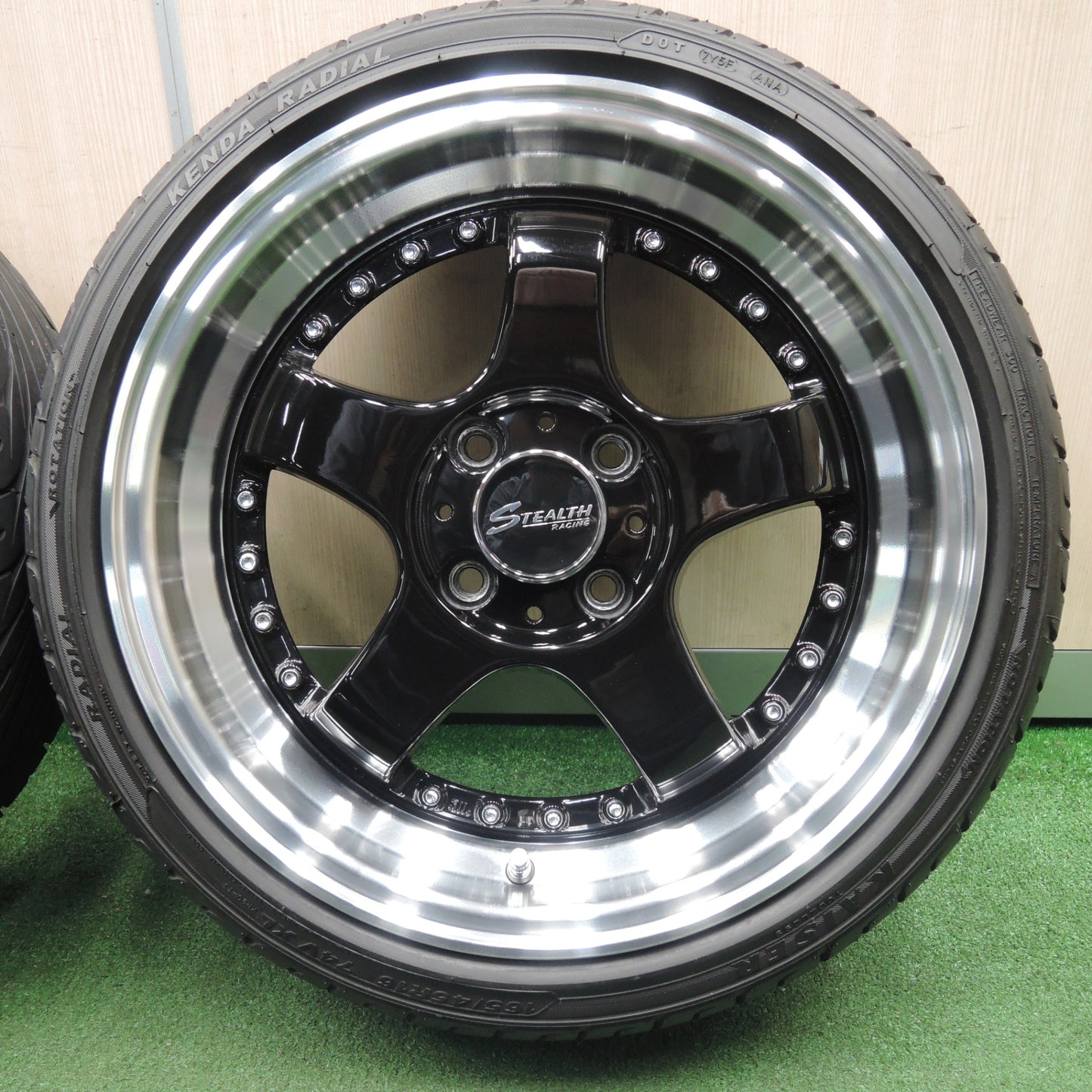 *送料無料* キレイ！20年★軽サイズ STEALTH RACING 165/45R16 ケンダ ラジアル カイザー ステルスレーシング 16インチ PCD100/4H★4031203NJノ