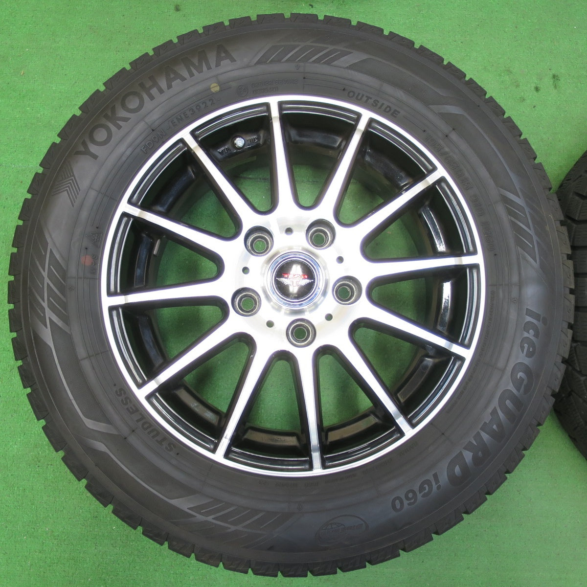 *送料無料* バリ溝！22年！キレイ！9分★スタッドレス 195/65R15 ヨコハマ アイスガード iG60 TEAD テッド 15インチ PCD114.3/5H★4082902イス