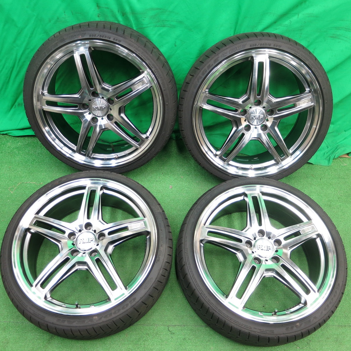 *送料無料* バリ溝！23年！9.5分★RMP 225/35R19 グッドイヤー イーグル LS EXE 19インチ PCD114.3/5H★4042303ナノ