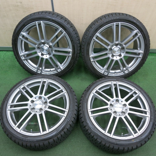 *送料無料* バリ溝！9.5分★ワーゲン等 EUROTECH 225/40R18 スタッドレス ダンロップ ウインターマックス WM01 ユーロテック PCD112/5H★4062502HAス