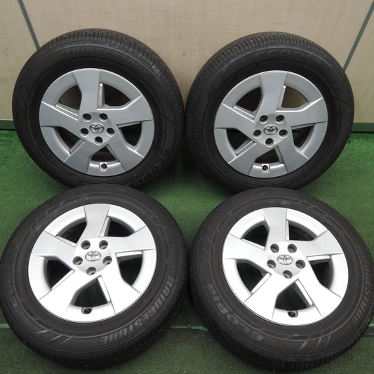 *送料無料* 4本価格★トヨタ 30系 プリウス 純正 195/65R15 ブリヂストン エコピア EP25 15インチ PCD100/5H★4031605HAノ