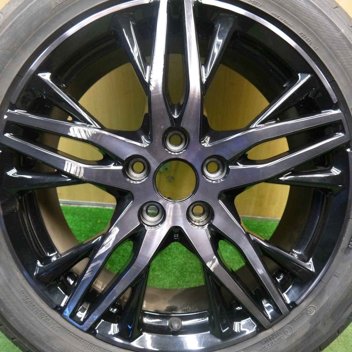 [送料無料] バリ溝！21年！8.5分！1本★ホンダ RC系 オデッセイ アブソルート 純正 225/50R18 ヨコハマ アドバン dB デシベル 18インチ PCD114.3/5H★5040710Hノ