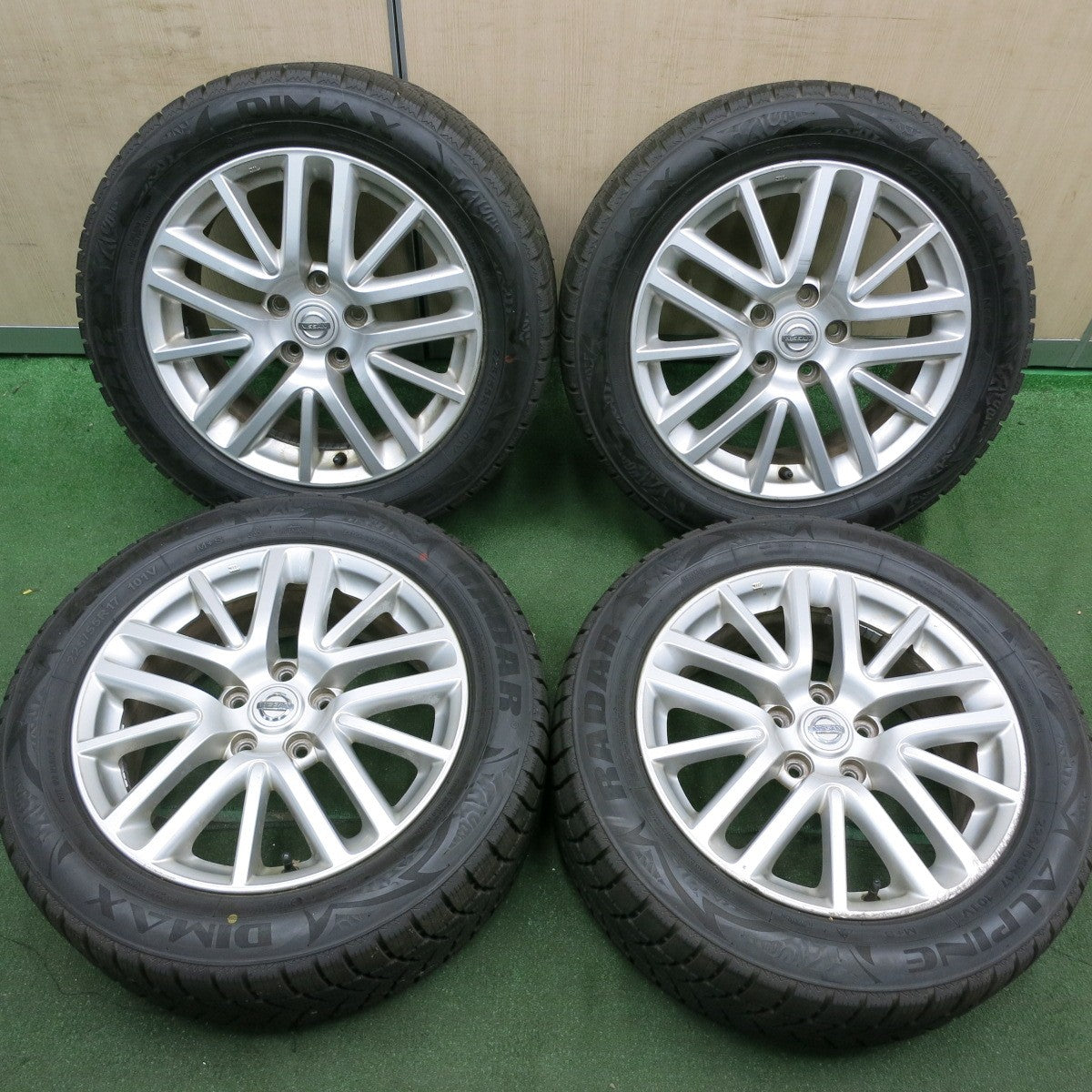 *送料無料* バリ溝！ほぼ10分★日産 Y50 フーガ 純正 225/55R17 スタッドレス レーダー DIMAX ALPINE 17インチ PCD114.3/5H★4062603HAス