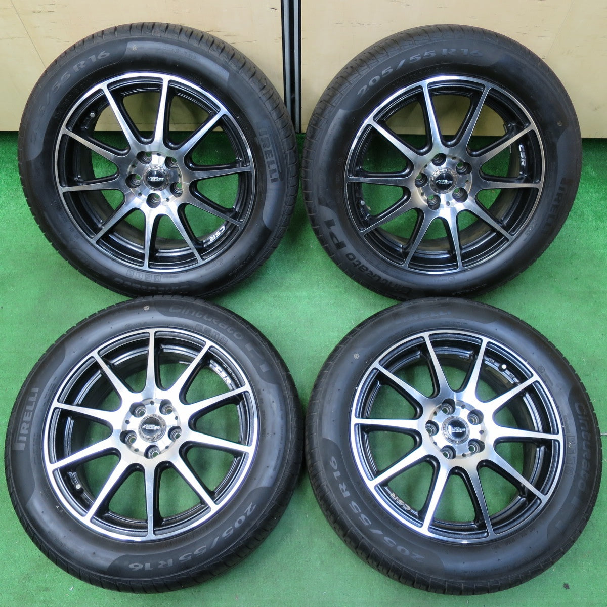 *送料無料* バリ溝！21年！9.5分★インプレッサ 等 205/55R16 ピレリ Cinturato P1 X CROSS SPEED PREMIUM クロススピード PCD100/5H★4062106イノ