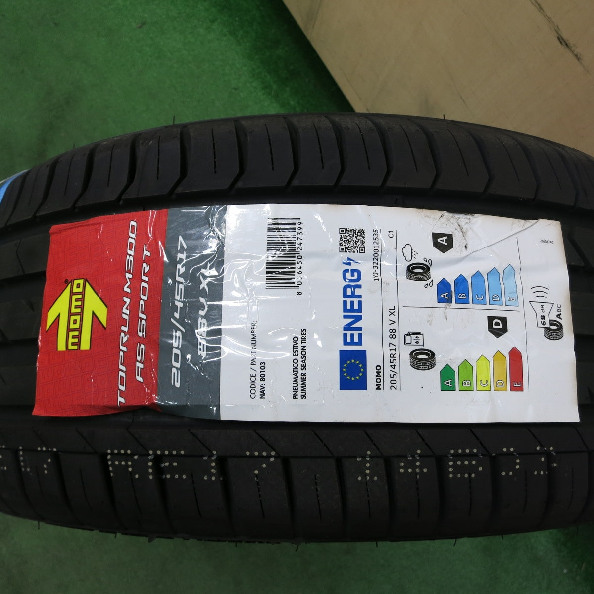 [送料無料] 未使用！24年★205/45R17 モモ TOPRUN M300 AS SPORT タイヤ 17インチ プリウス ウィッシュ カローラ等★4101402ナノタ