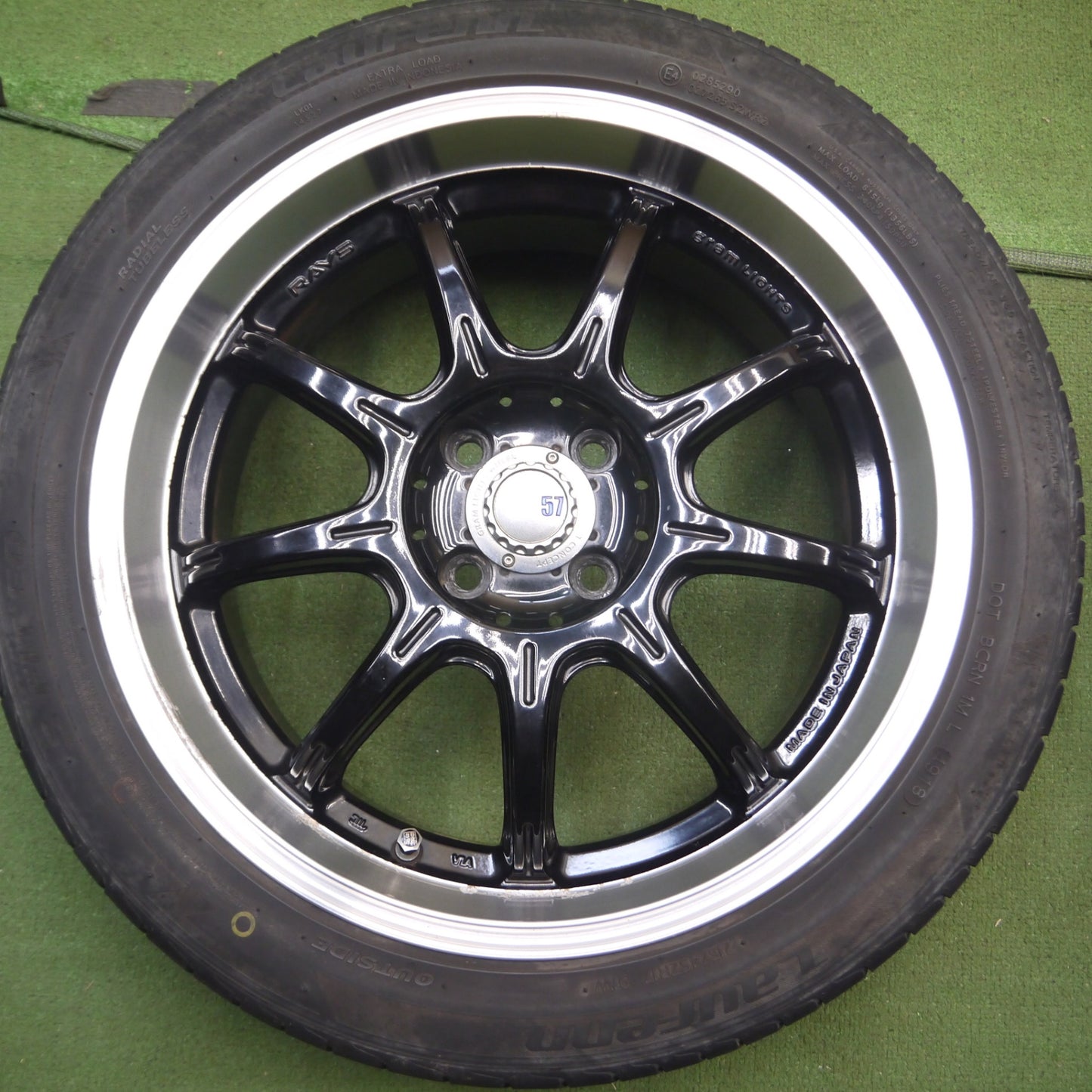 *送料無料* 4本価格★RAYS gram LIGHTS 57Gainer 215/45R17 ラウフェン S FIT EQ レイズ グラムライツ 17インチ PCD100/4H★4042312Hノ