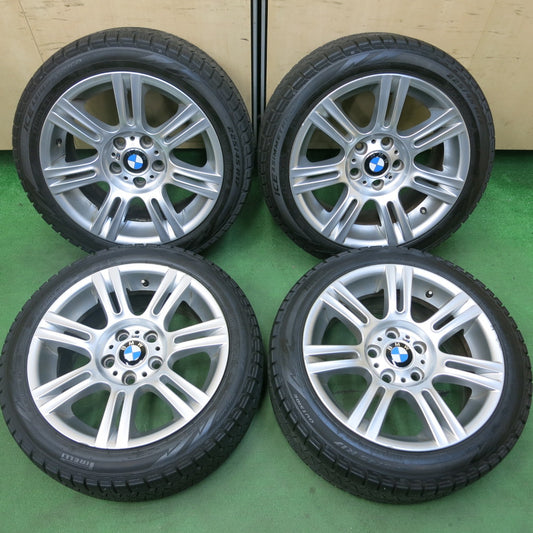 [送料無料] バリ溝！8.5分★BMW 3シリーズ 320i Mスポーツ 純正 225/45R17 スタッドレス ピレリ アイスアシンメトリコ PCD120/5H★4102506SYス