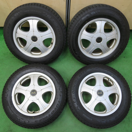 *送料無料* バリ溝！22年！9.5分★スタッドレス 195/65R15 トーヨー オブザーブ GIZ2 SEVAL 15インチ PCD114.3/4H 5H マルチ★4082901イス