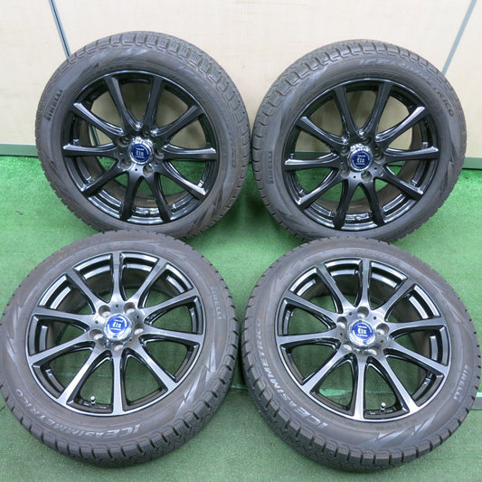 *送料無料* バリ溝！20年！キレイ！9分★スタッドレス 215/50R17 ピレリ アイスアシンメトリコ TIRADO Eta LA STRADA PCD114.3/5H★4050506HAス