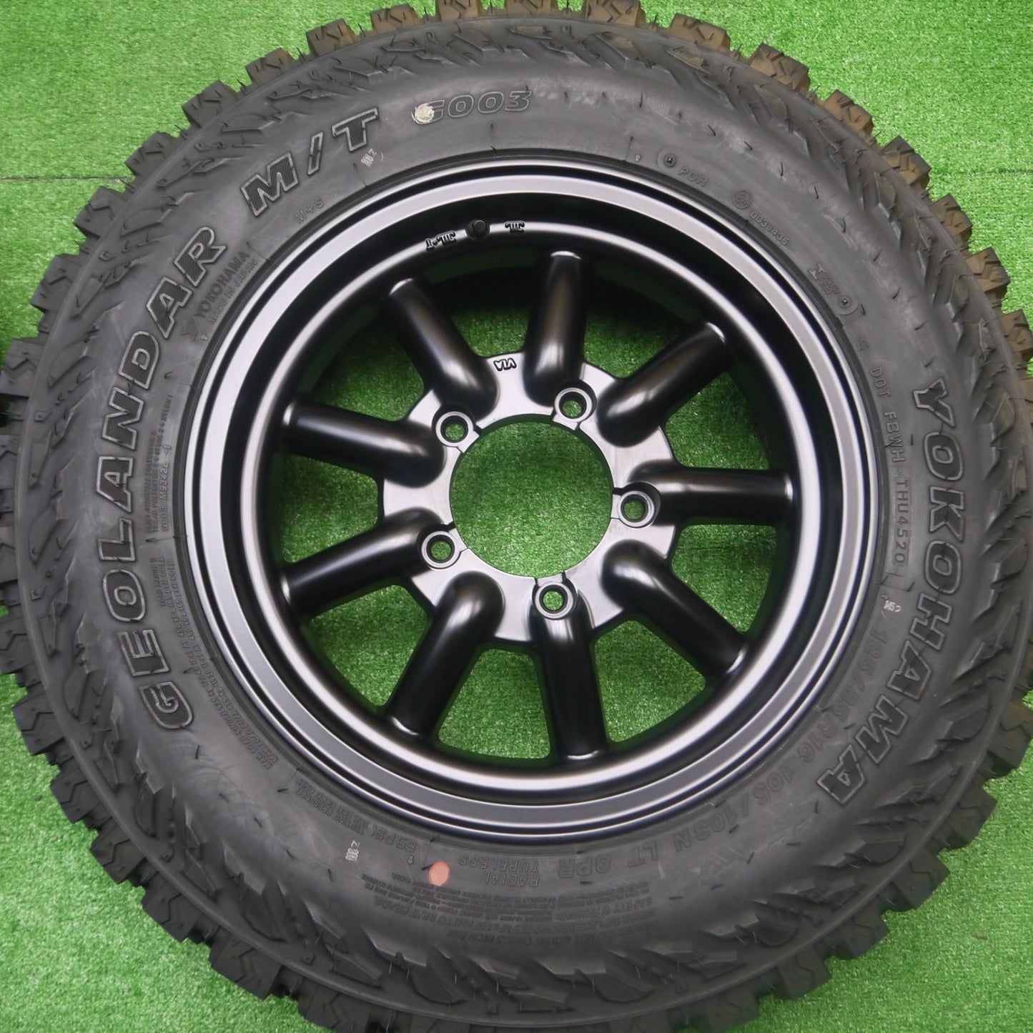 *送料無料* バリ溝！20年！キレイ！9.5分以上★ジムニー FABULOUS BARONE MC-9 185/85R16 ヨコハマ ジオランダー M/T G003 ファブレス ヴァローネ PCD139.7/5H★4082803Hノ